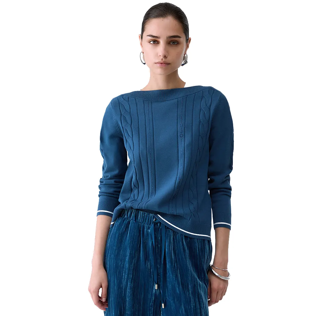 Maglia Scollo Barca Donna - Captain Blue D3075 - S