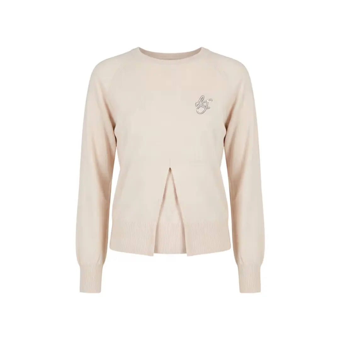 Maglia Girocollo Donna - Bianco Lana - S
