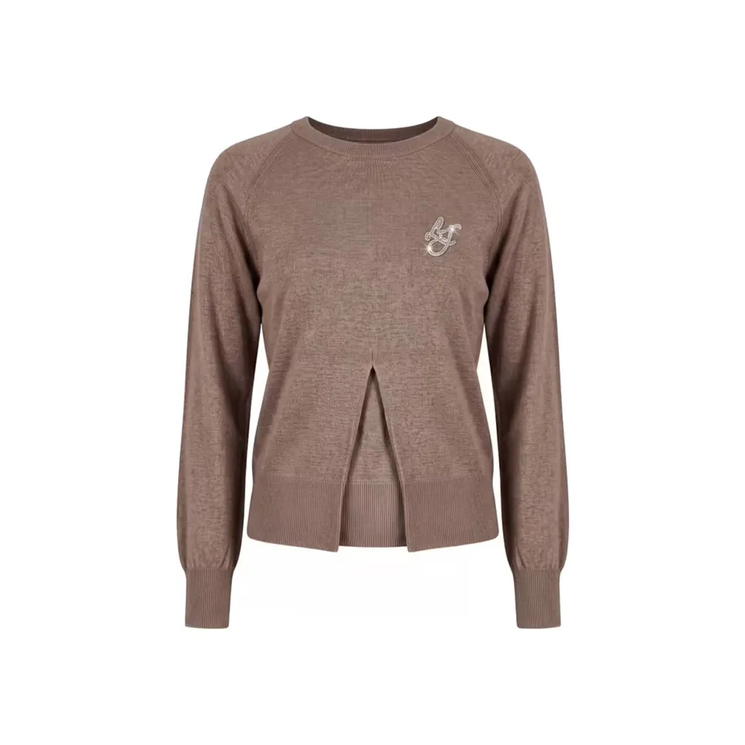 Maglia Girocollo Donna - Castagna - M