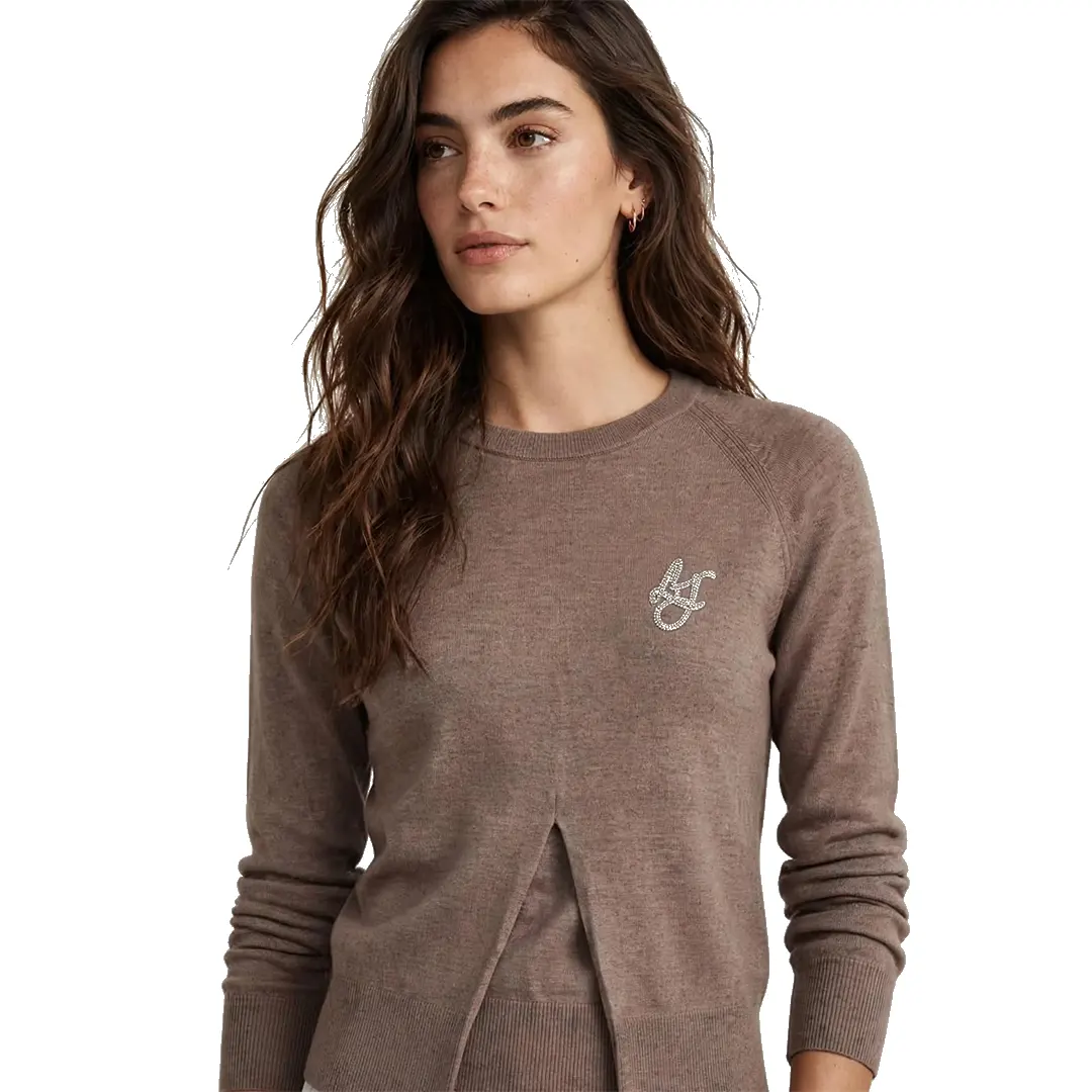 Maglia Girocollo Donna - Castagna - M
