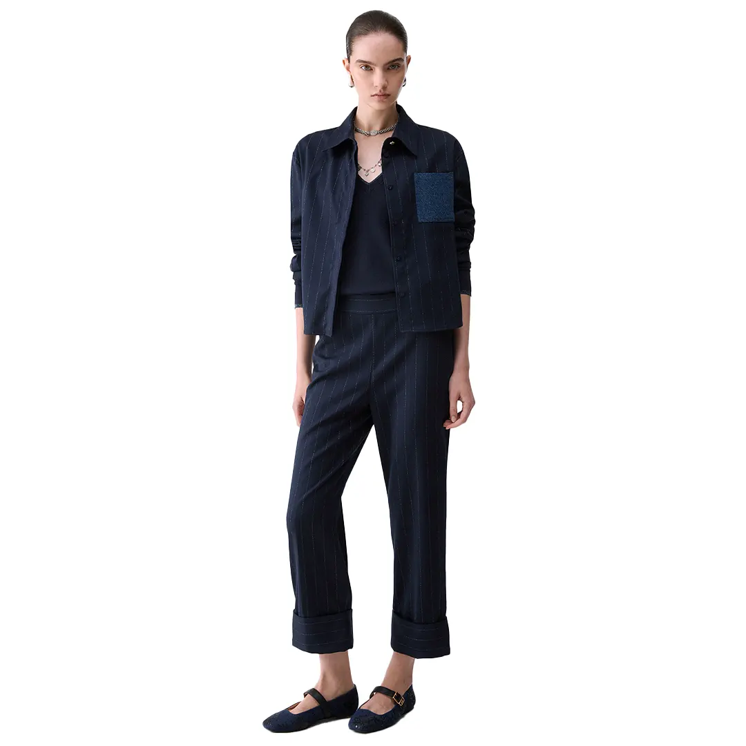 Pantalone Donna - Blu Lurex L9173 - 38