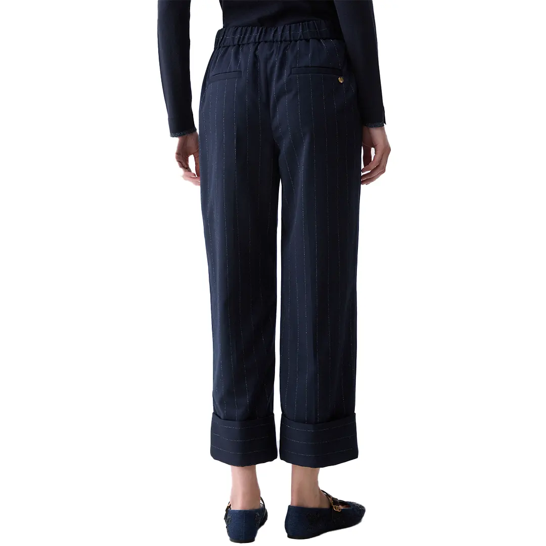 Pantalone Donna - Blu Lurex L9173 - 38