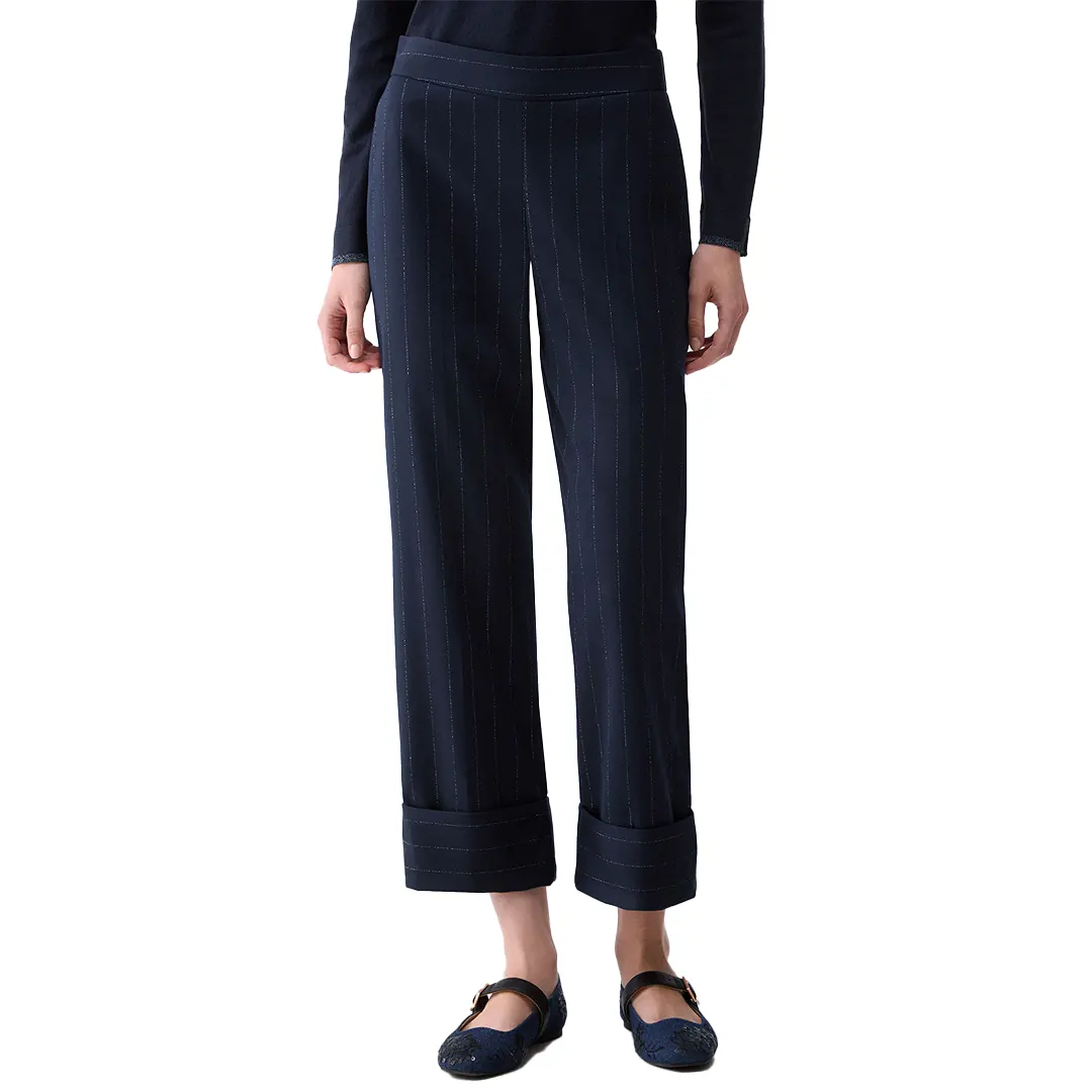 Pantalone Donna - Blu Lurex L9173 - 38