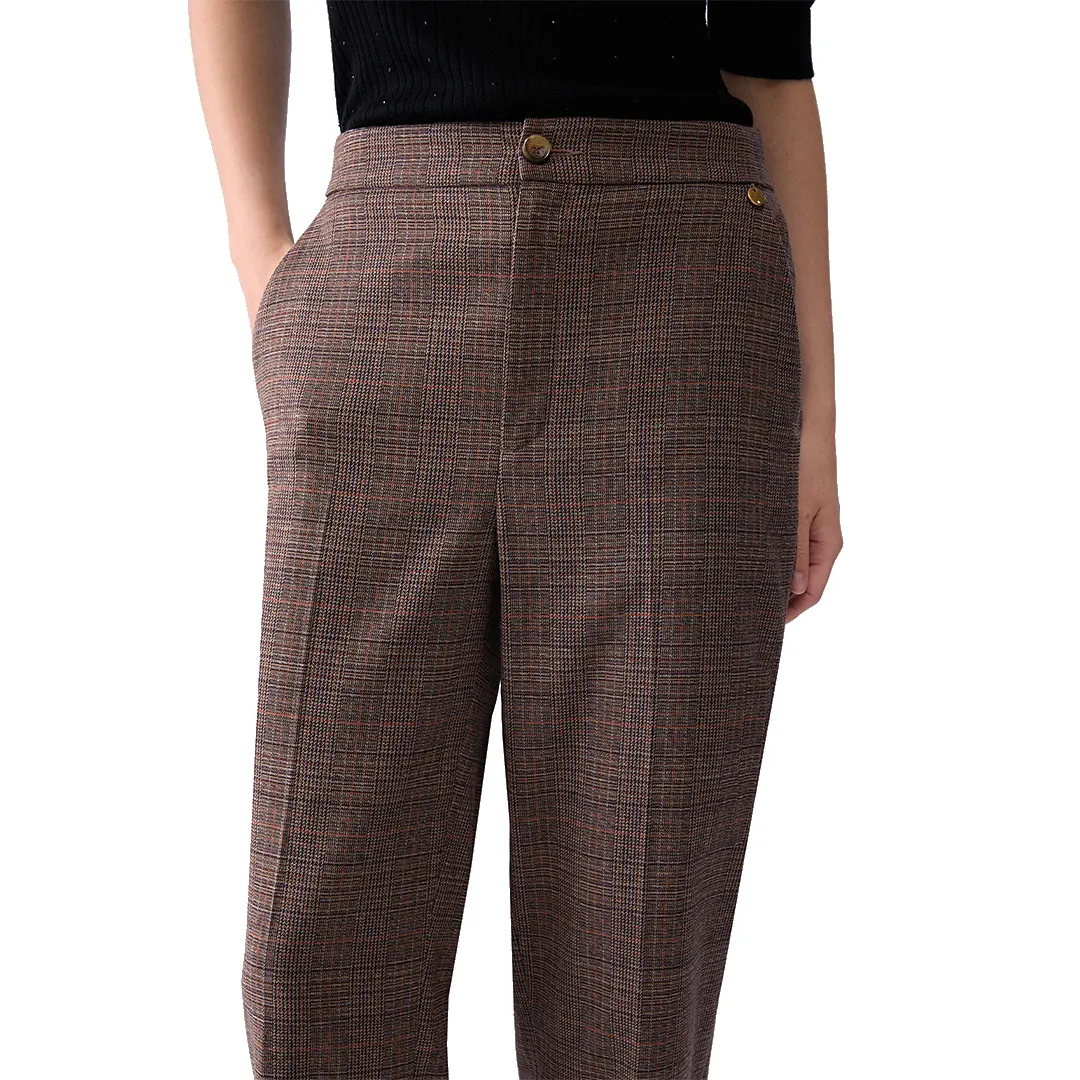 Pantalone Donna - Classic Tartan Marrone L9175 - 40
