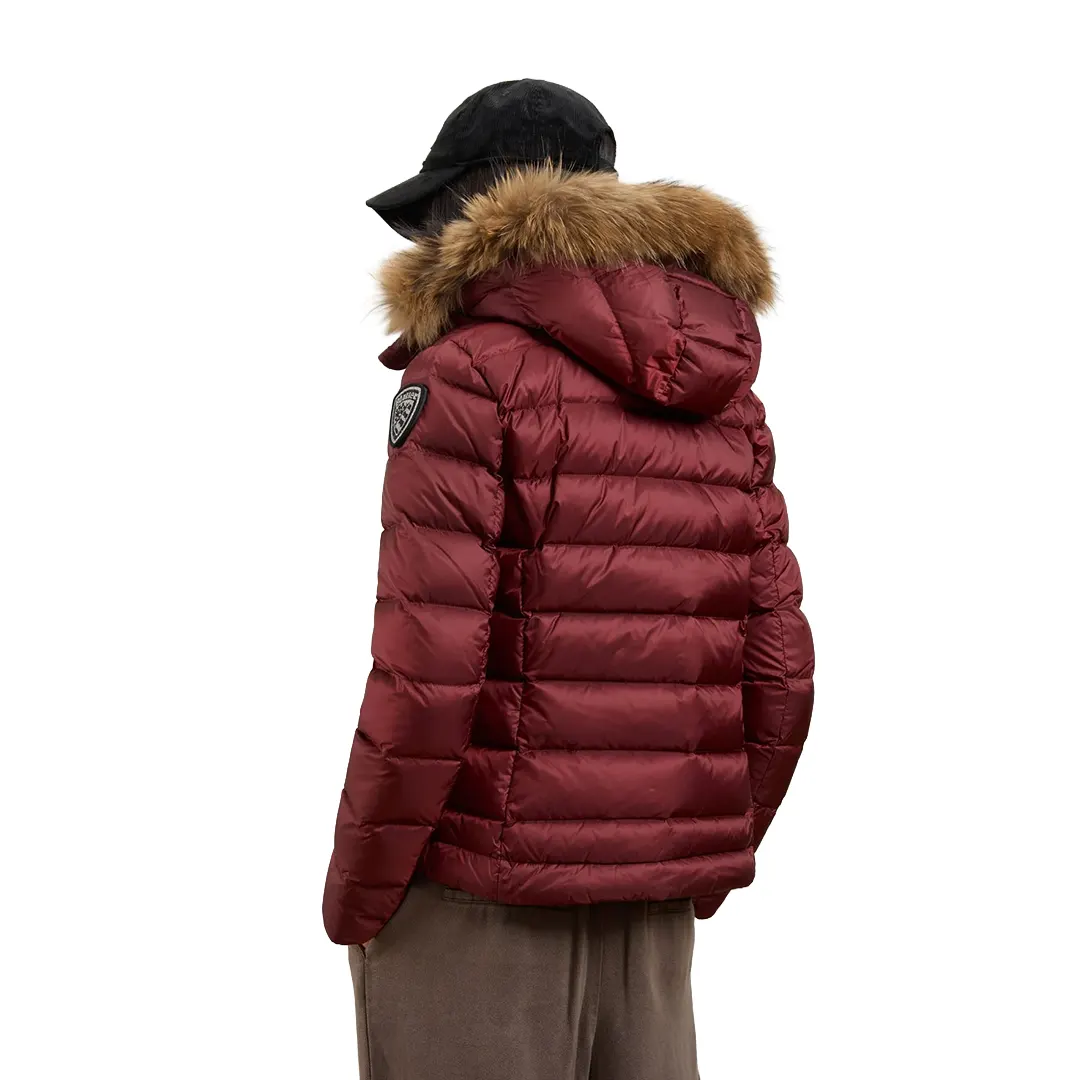 Piumino Cappuccio Pelliccia Arcadia - Marrone Mogano 592LT - XS