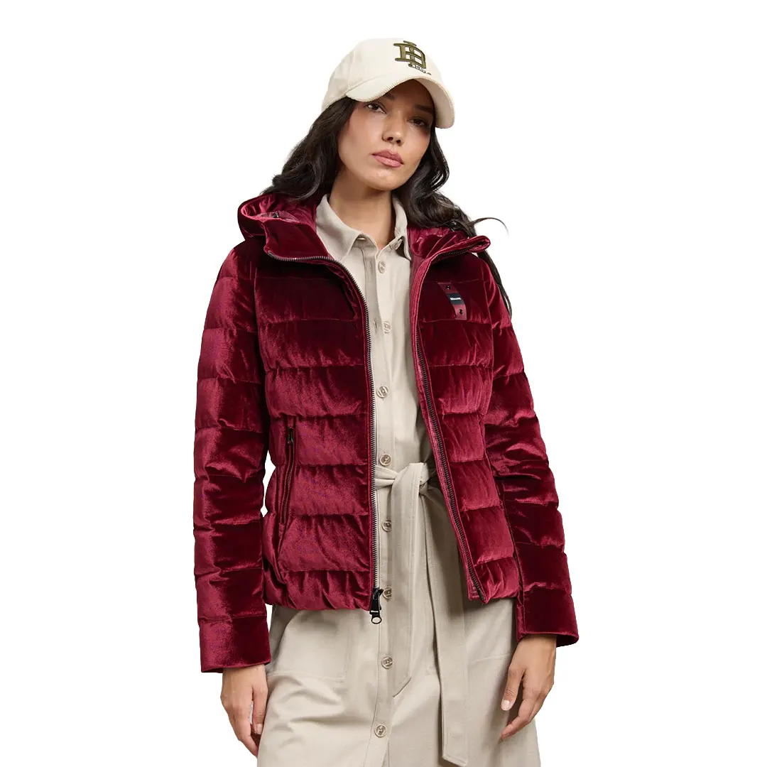 Piumino Velluto Cappuccio Velly Donna