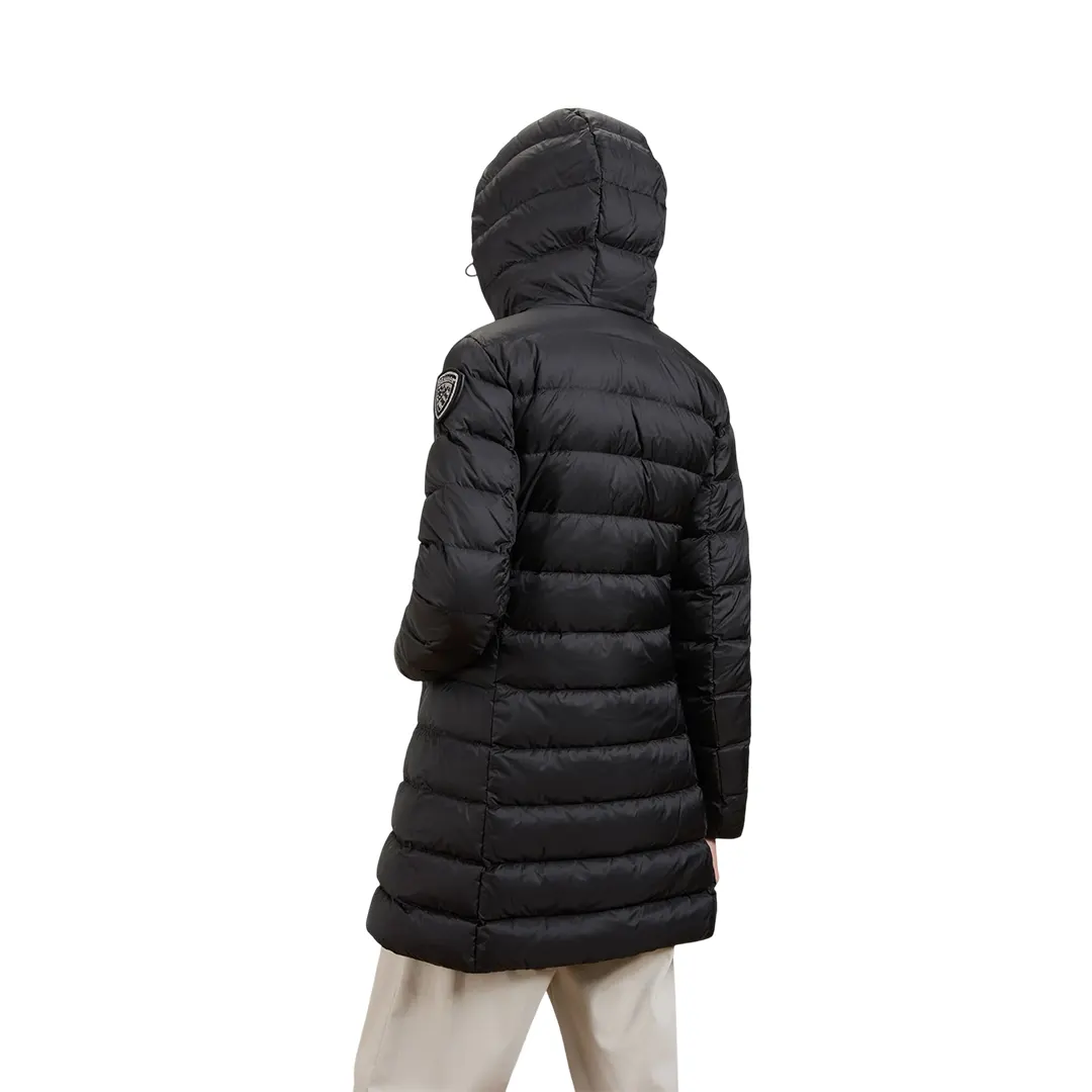 Piumino Cappuccio Lungo Agnes Donna - Nero 999EI - XS