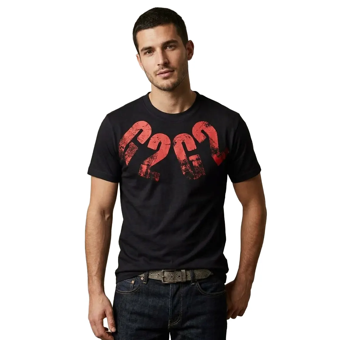 T-Shirt - Nero Rosso - S