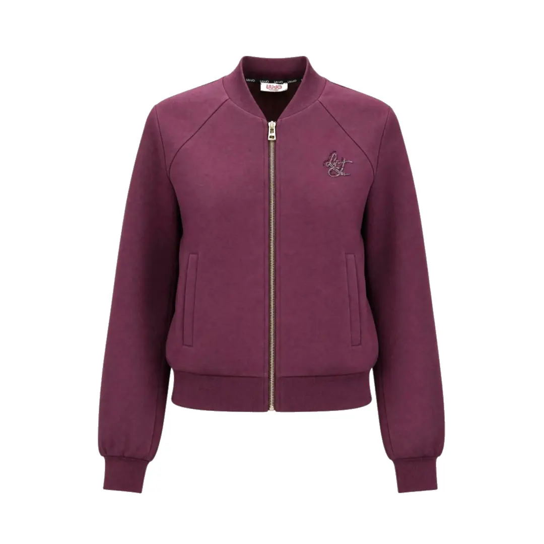Felpa Zip Donna - 91718 Red Aubergine - XS