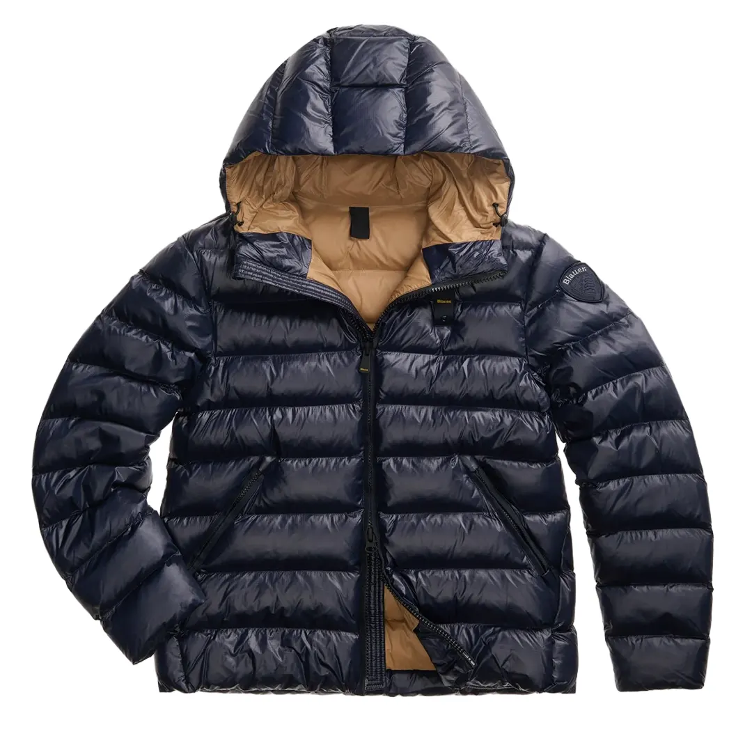 Piumino Cappuccio Adams - Blu - S
