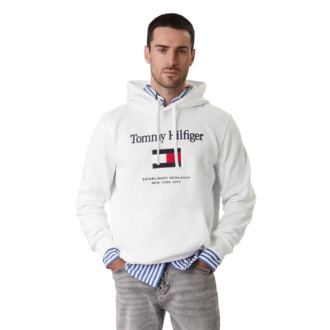 Felpa Cappuccio - Bianco - S
