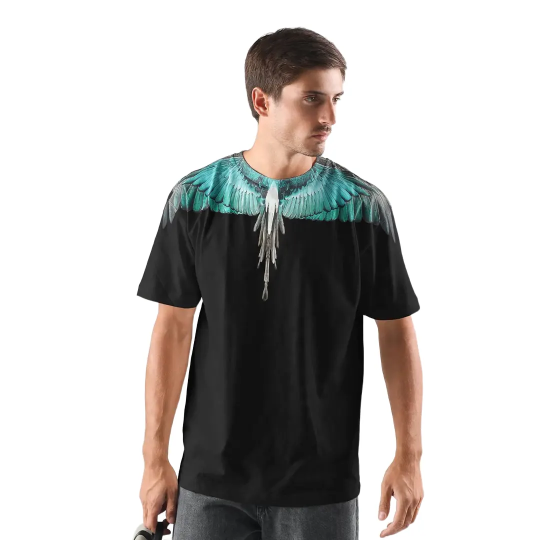 T-Shirt - Nero Verde Acqua - XS
