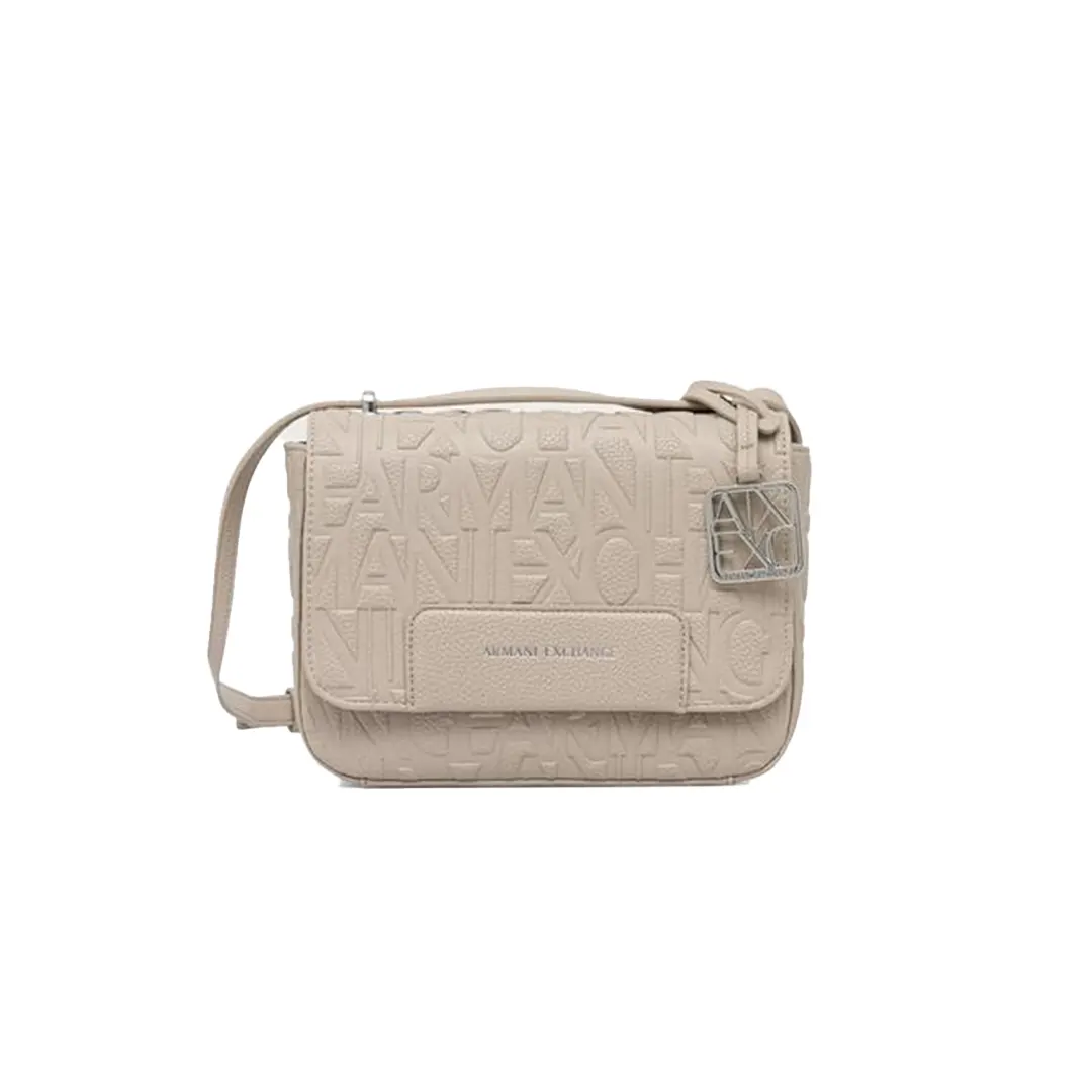Borsa A Tracolla - Beige Script