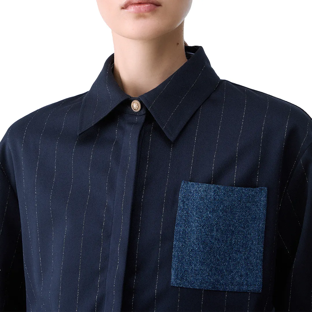 Camicia Donna - Navy Argento - 38