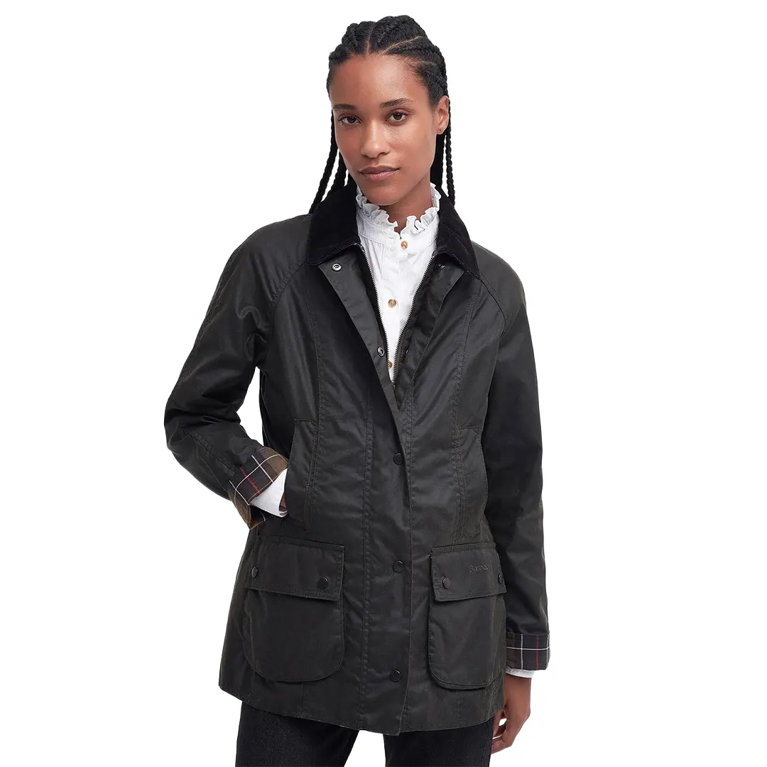 Giacca Cerata Classica Donna - Oliva - 12/M