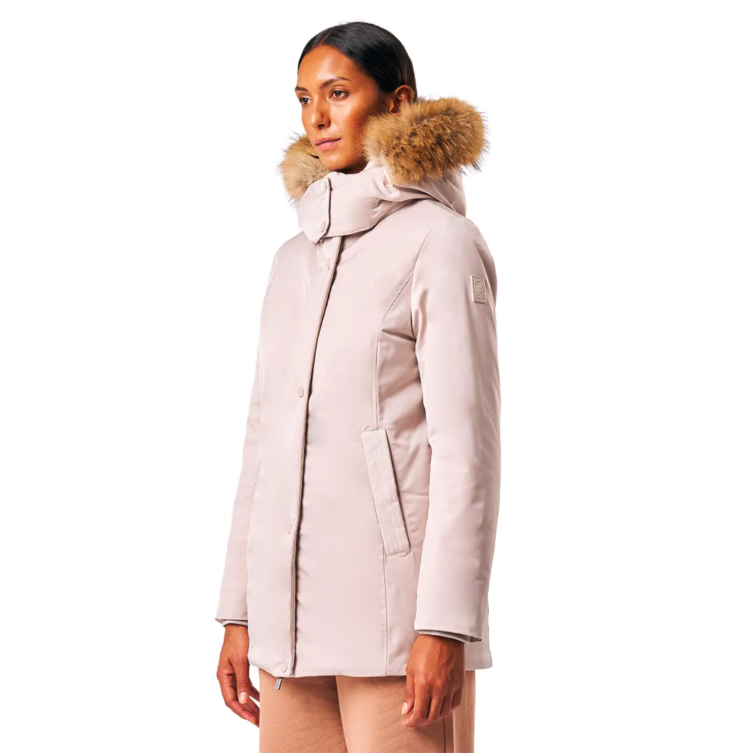 Giubbino Parka Cappuccio Donna - Beige Chiaro - 42