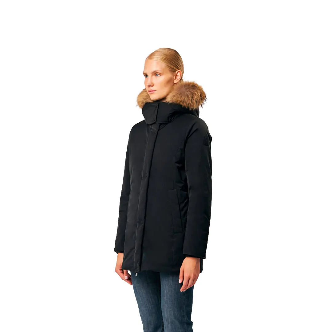 Giubbino Parka Cappuccio Donna - Nero - 40