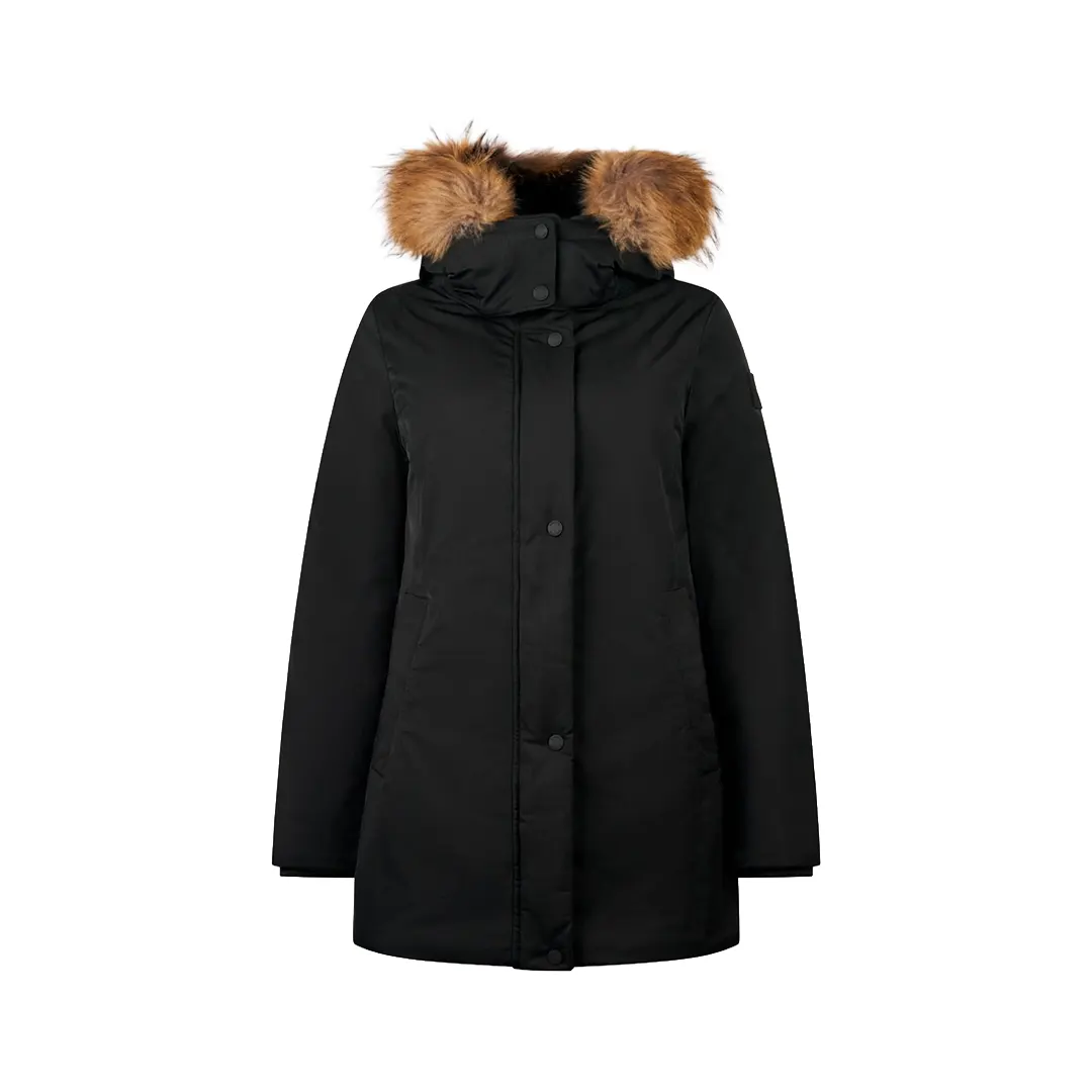 Giubbino Parka Cappuccio Donna - Nero - 40