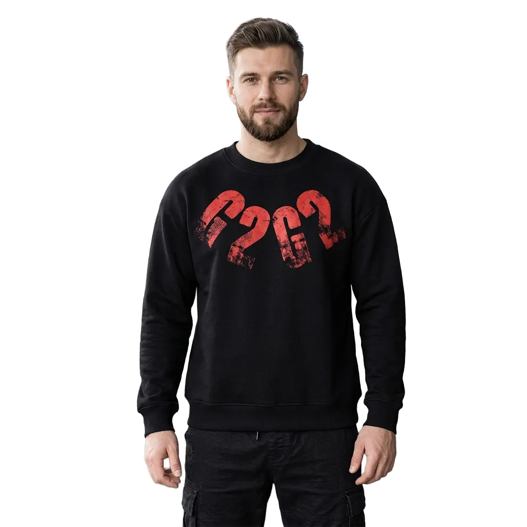 Felpa - Nero Rosso - S